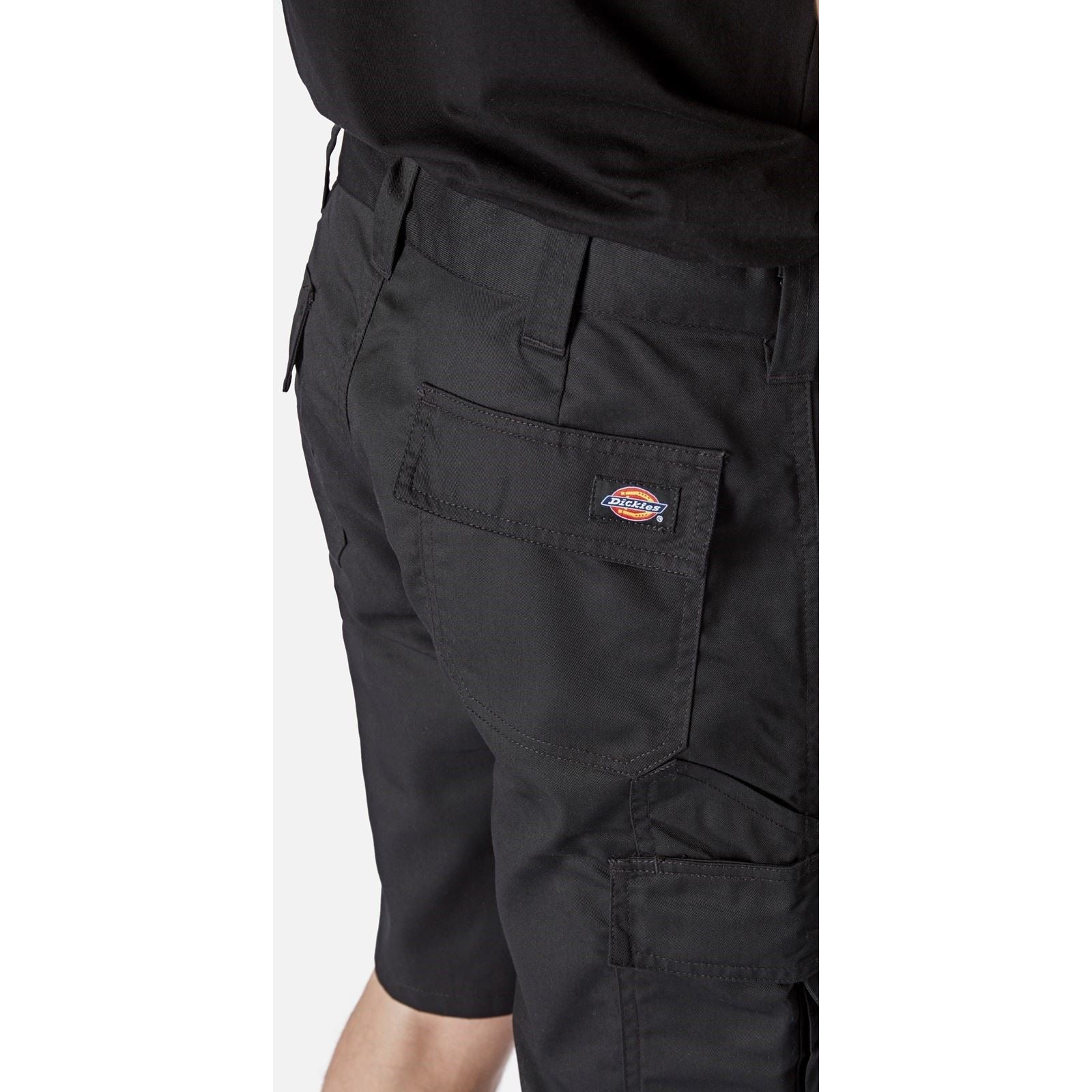 Dickies Everyday Shorts Noirs En Polyester Pour Hommes Longueur Genou