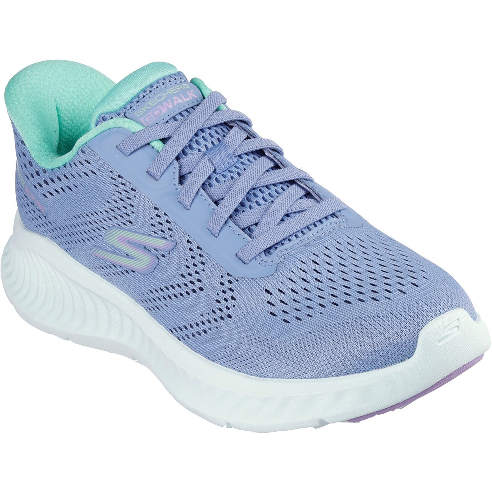 Skechers Go Walk Now Khloe Chaussures De Sport Textile Pour Femmes Bleu/Vert