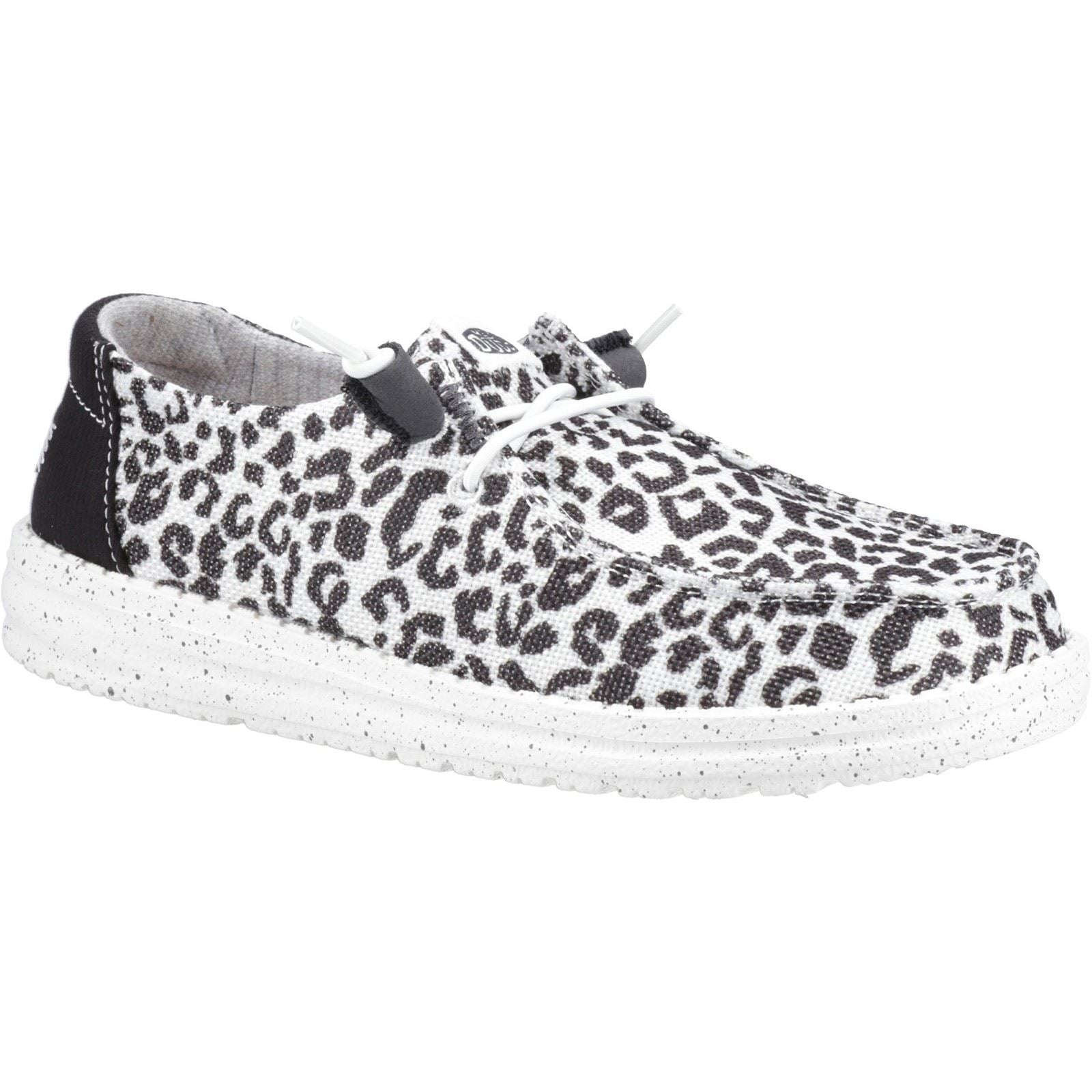 HEYDUDE Wendy Leopard Mocassins Noirs/Gris Pour Femmes