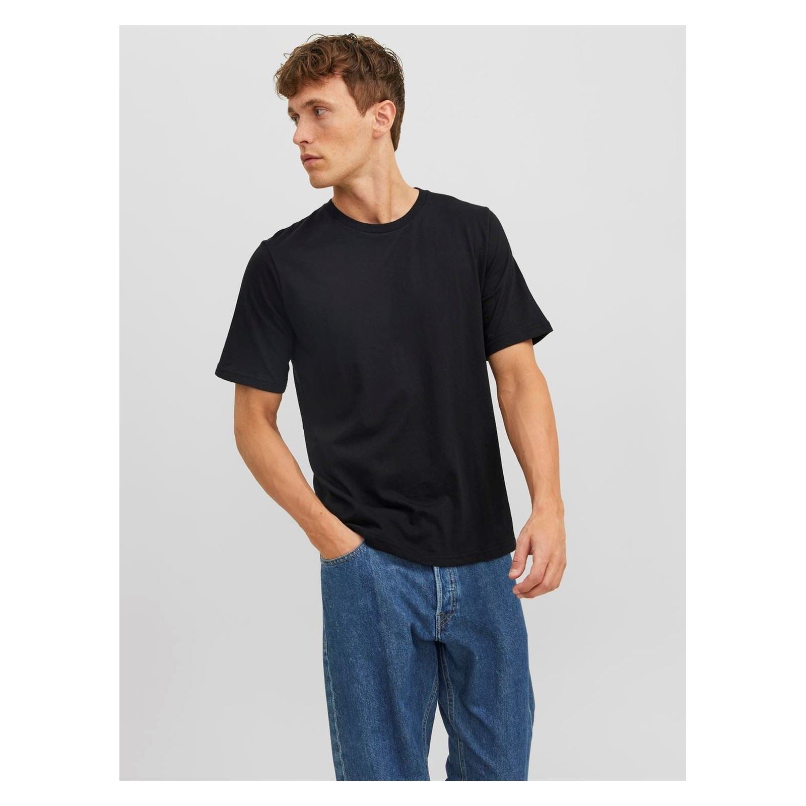 Jack & Jones Under Tee Lot de 3 T-Shirts À Manches Courtes Noirs En Coton Pour Hommes