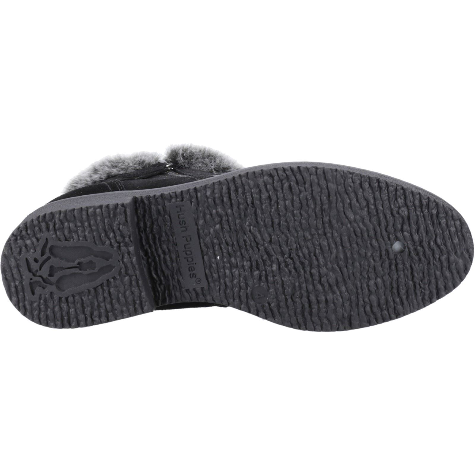 Hush Puppies Marnie Bottines D'hiver Pour Femmes En Suède Noir