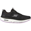 Skechers Go Walk Workout Walker Outpace Baskets En Polyester Pour Femmes, Noir/Lavande
