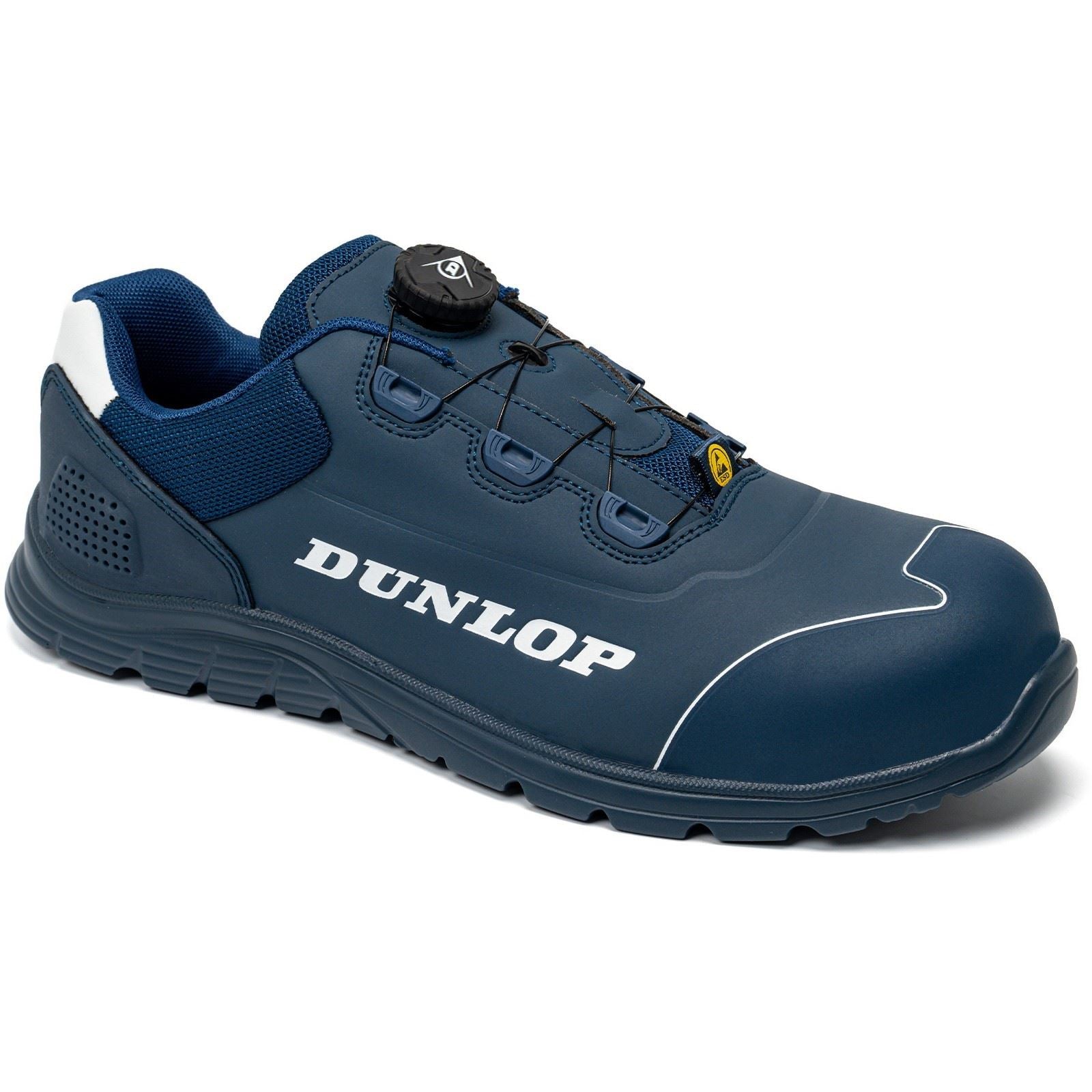 Dunlop Matt Baskets De Sécurité Pour Hommes En Microfibre Bleu Marine/Blanc