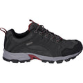 Hi-Tec Auckland Lite Chaussures De Randonnée Pour Homme En Cuir Gris Graphite/rouge Foncé