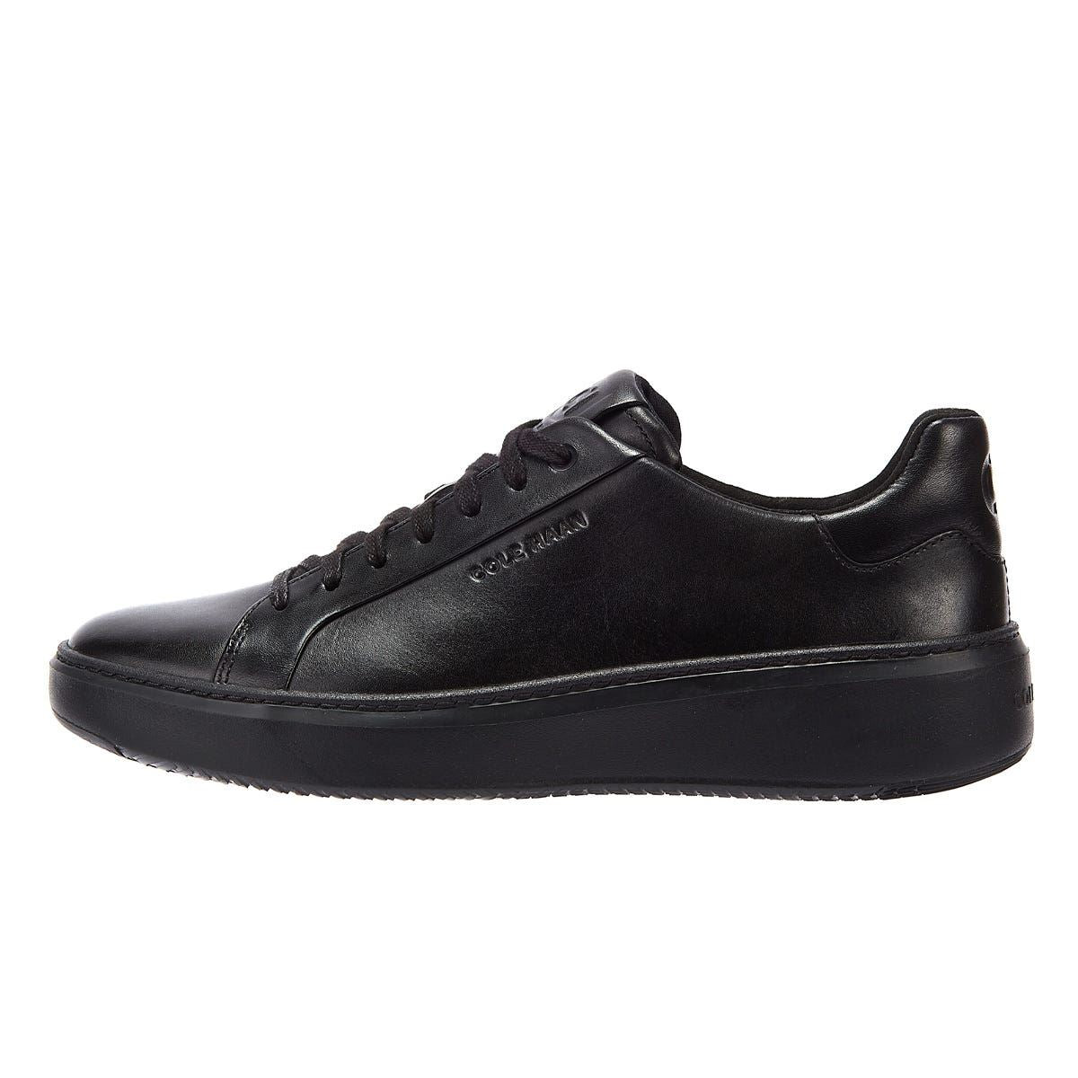 Cole Haan Grandprø Topspin Baskets Noires En Cuir Pour Hommes