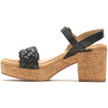 Hush Puppies Poppy Quarter Strap Sandales Noires Pour Femmes En Cuir