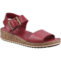 Hush Puppies Ellie Sandales Bordeaux En Cuir Pour Femmes