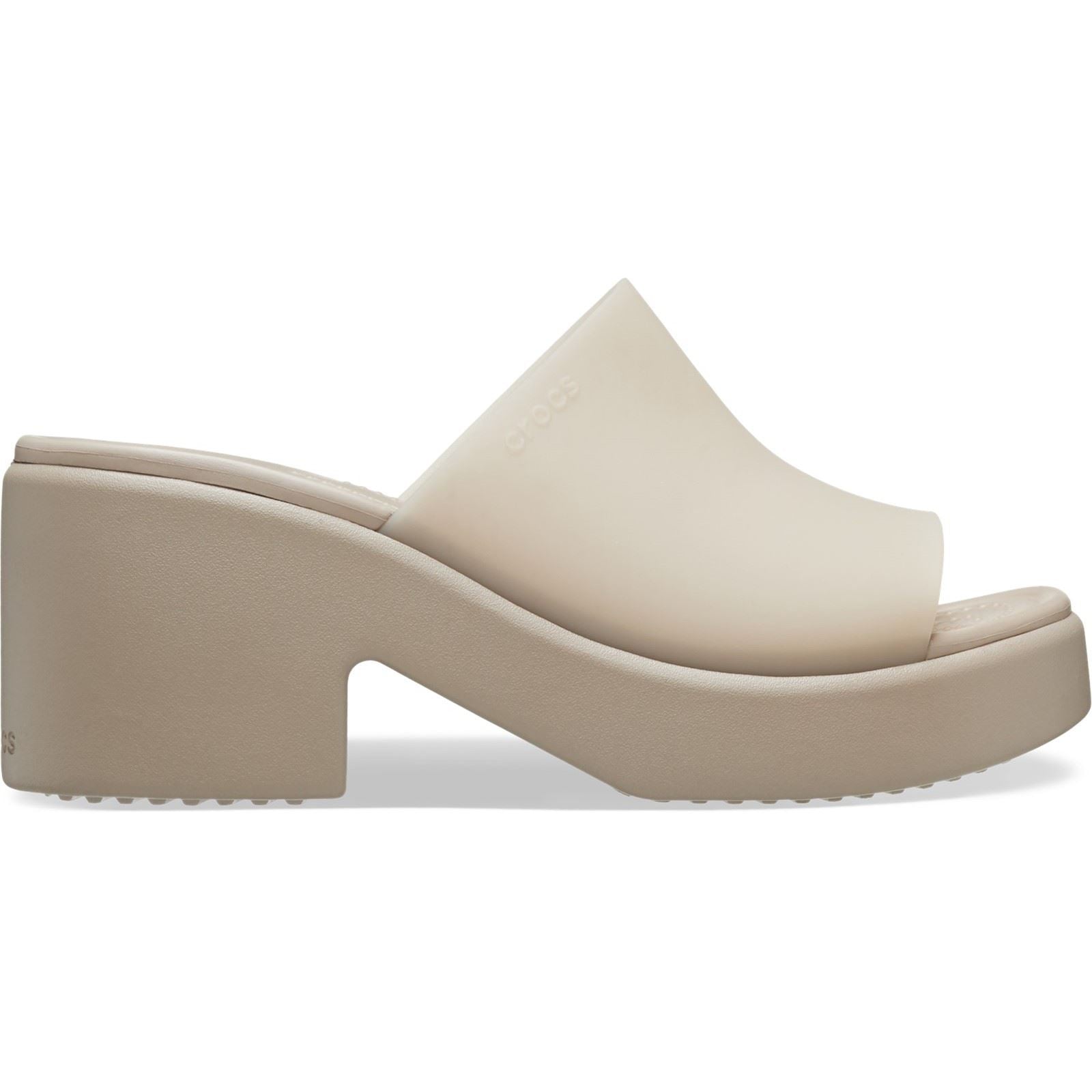 Crocs Brooklyn Slide Heel Sandales Pour Femmes De Couleur Taupe