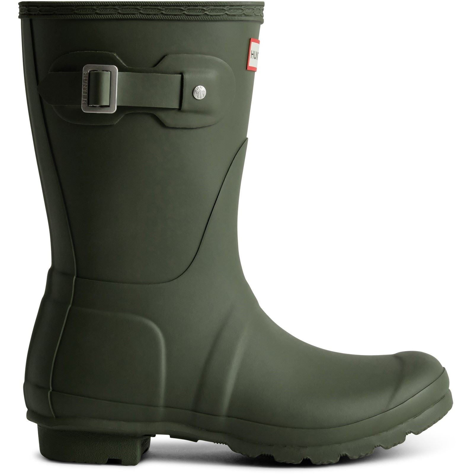 Hunter Original Short Boot Bottes En Caoutchouc Pour Femme De Couleur Olive Foncée