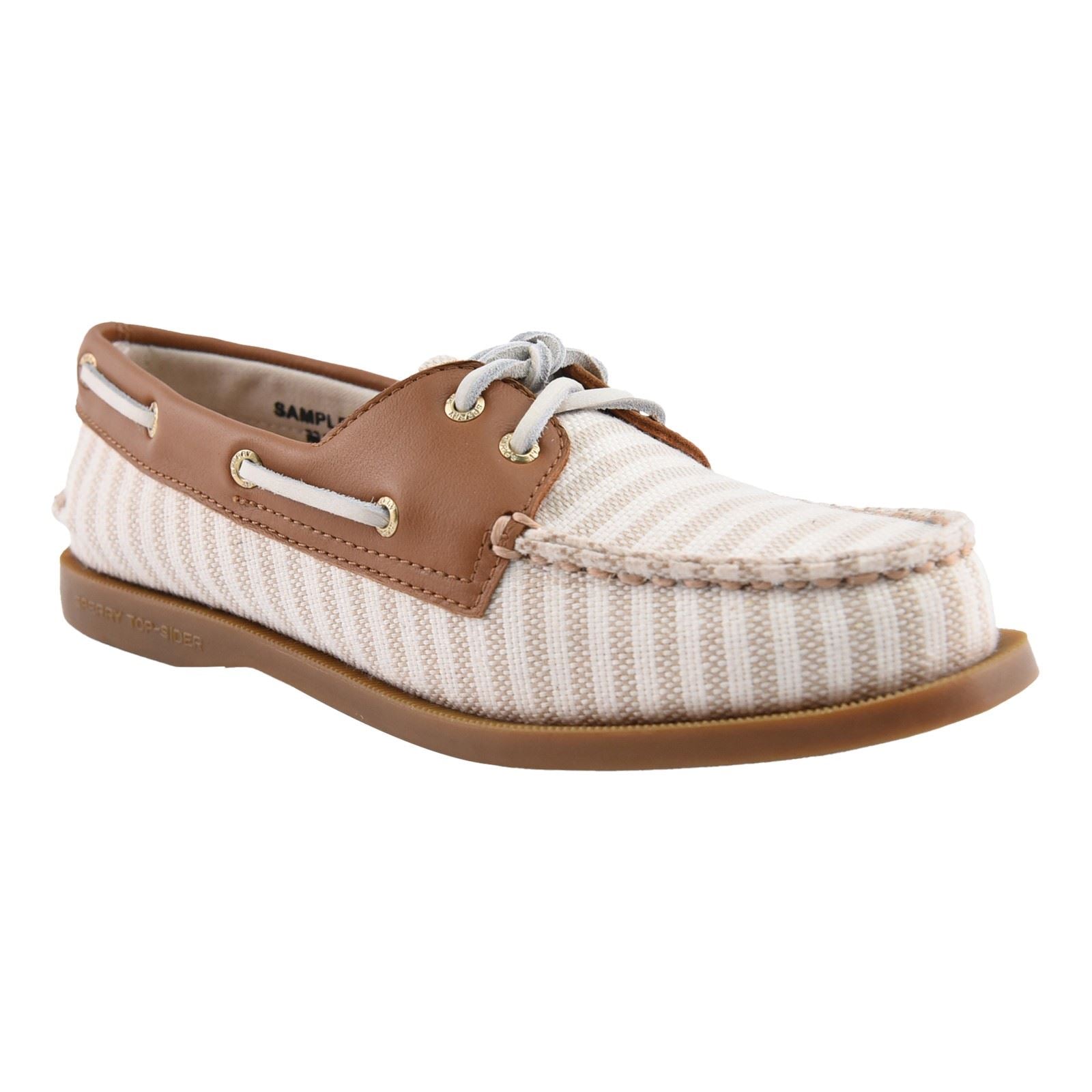 Sperry Authentic Original Bateaux En Textile Pour Femmes Blancs/Naturels