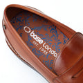 Base London Sid Mocassins Pour Hommes En Cuir Couleur Fauve