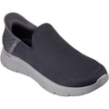 Skechers Go Walk Flex No Hands Baskets Homme En Synthétique Gris Foncé