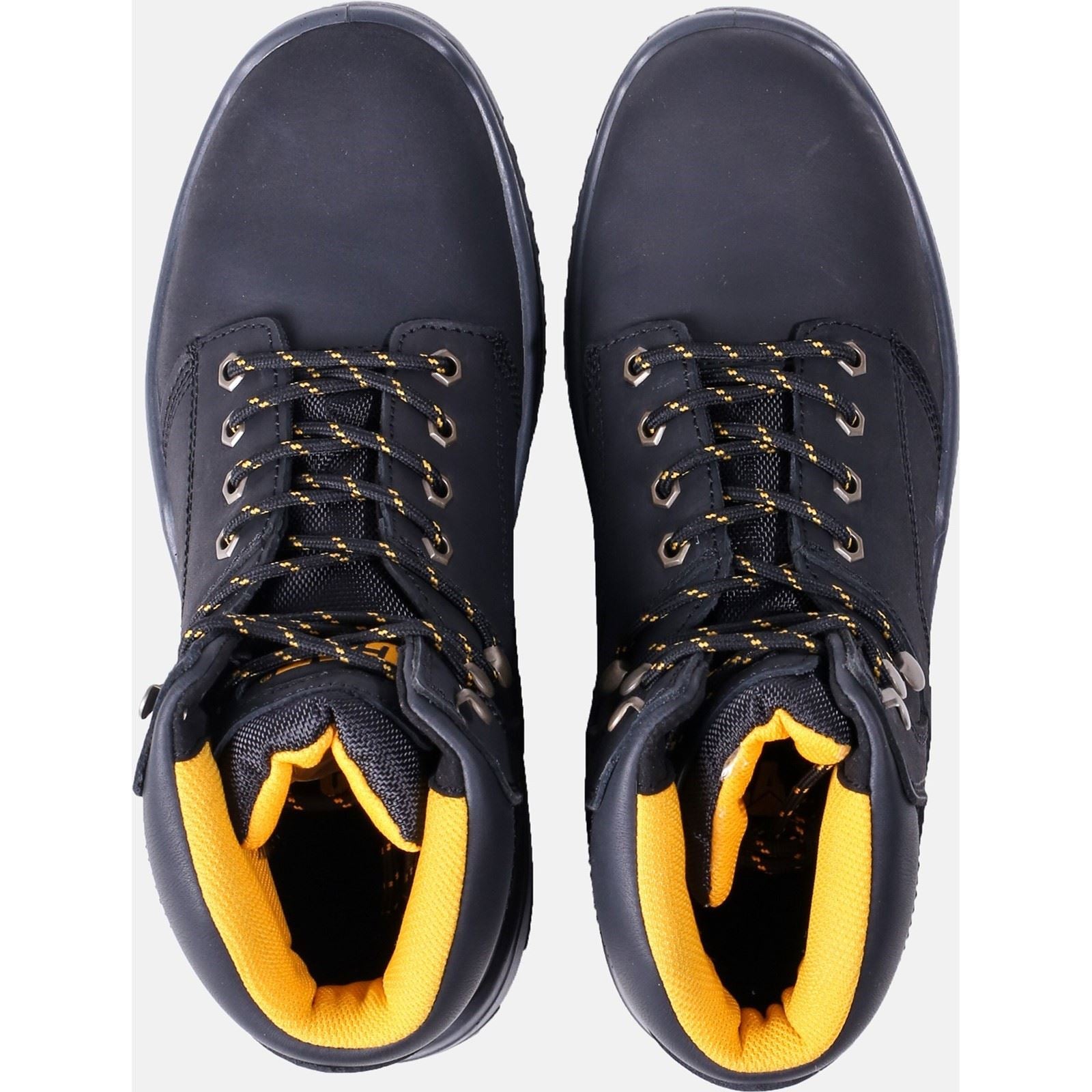 Caterpillar Bottes De Sécurité En Cuir Noir Striver