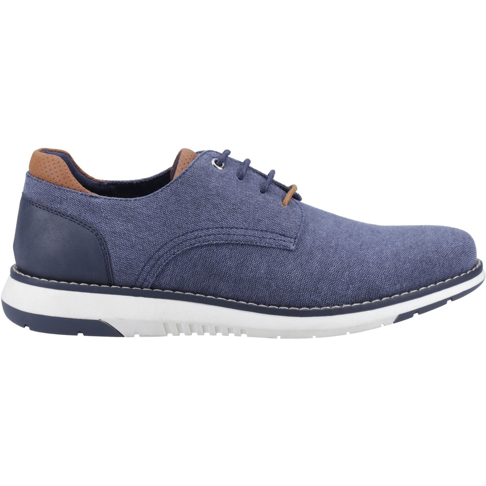 Hush Puppies Bruce Chaussures À Lacets En Toile Pour Hommes, Bleu Marine