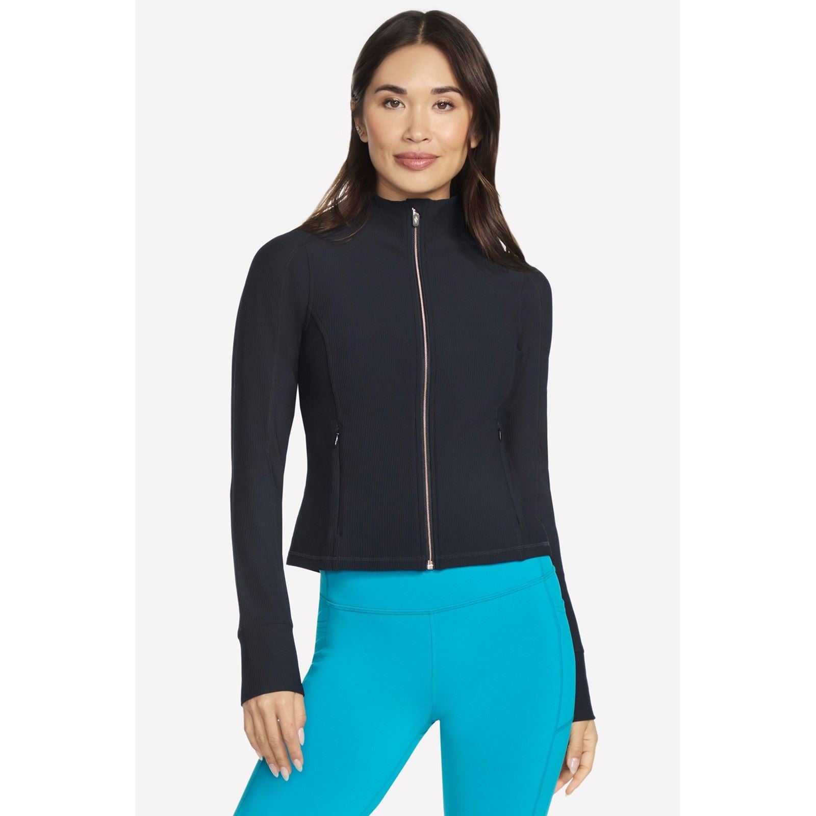 Skechers GOflex Rib Vestes De Sport Noires Pour Femmes
