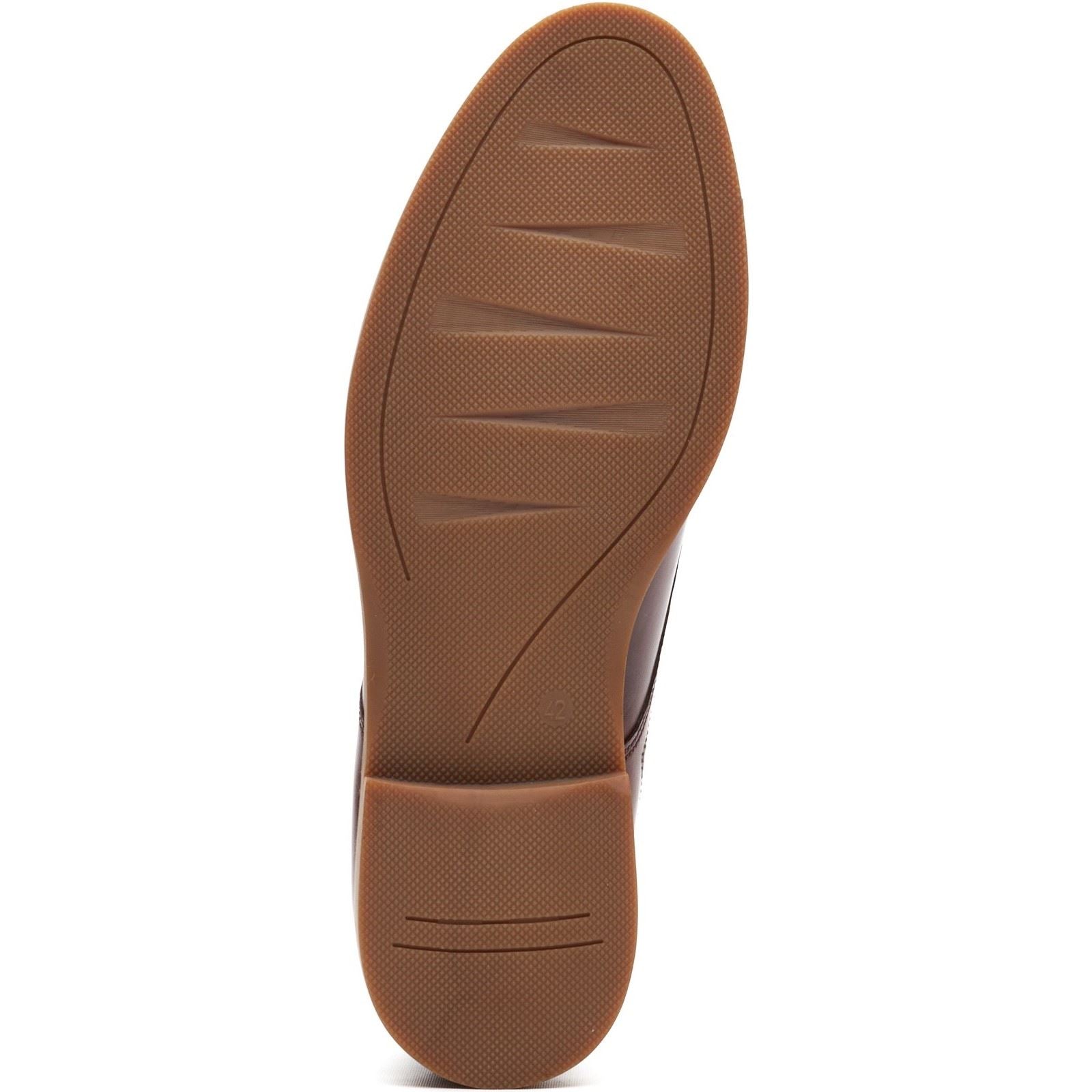 Base London Strand Lace Up Chaussures En Cuir Pour Hommes En Tan Brûlé À Lacets
