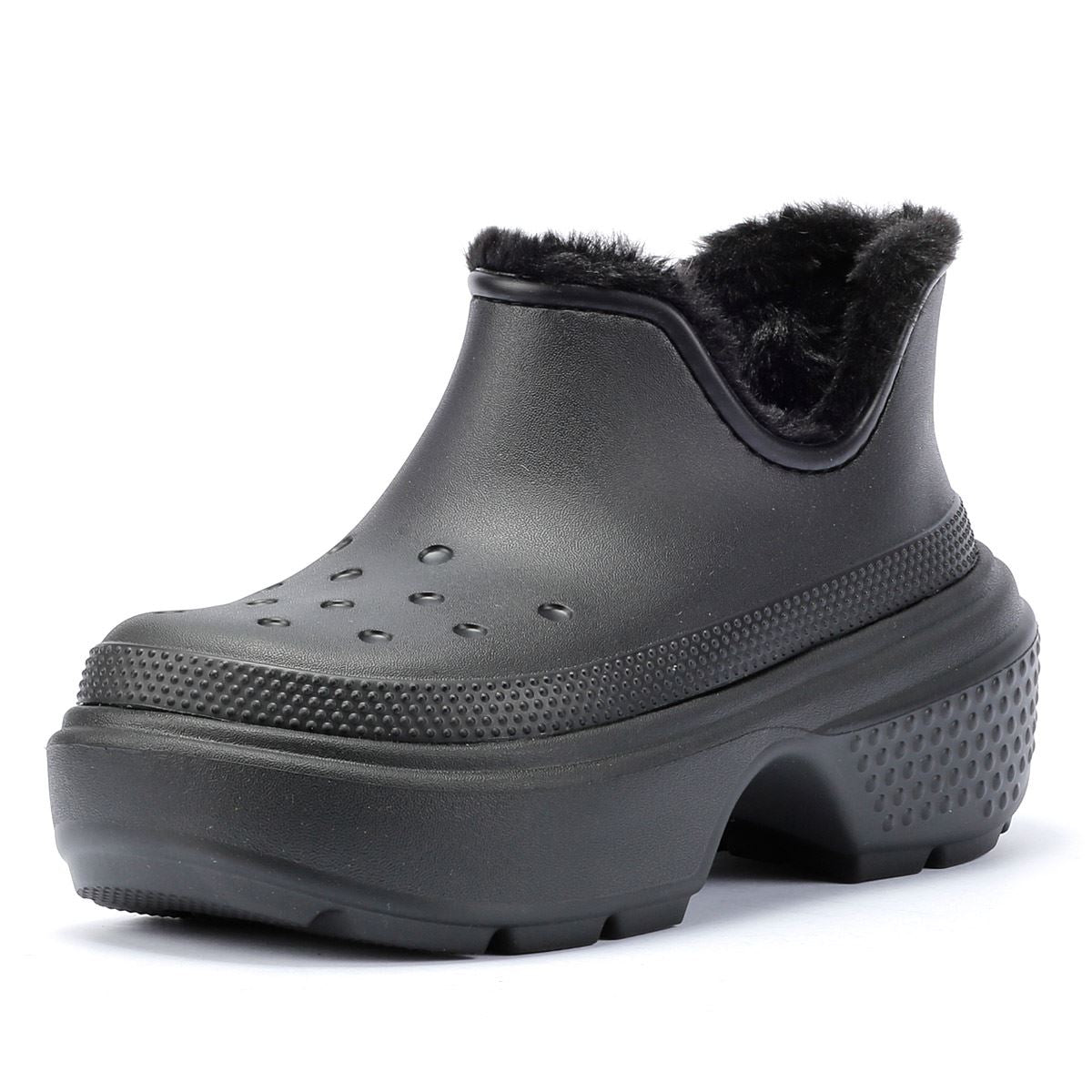 Crocs Stomp Lined Shorty Bottes Noires Pour Femmes