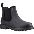 Hunter Canna Dealer Boot Bottes Plates Chelsea Noires En Cuir Pour Femmes
