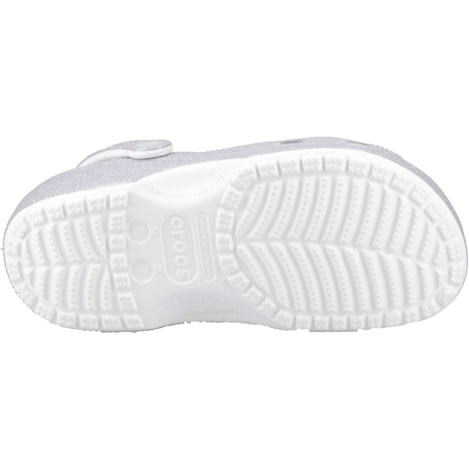 Crocs Classic Glitter Sabots Blancs En Eva Pour Femmes