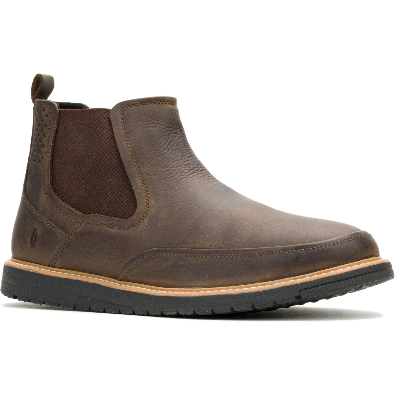Hush Puppies Jenson Bottes En Cuir Marron Pour Homme