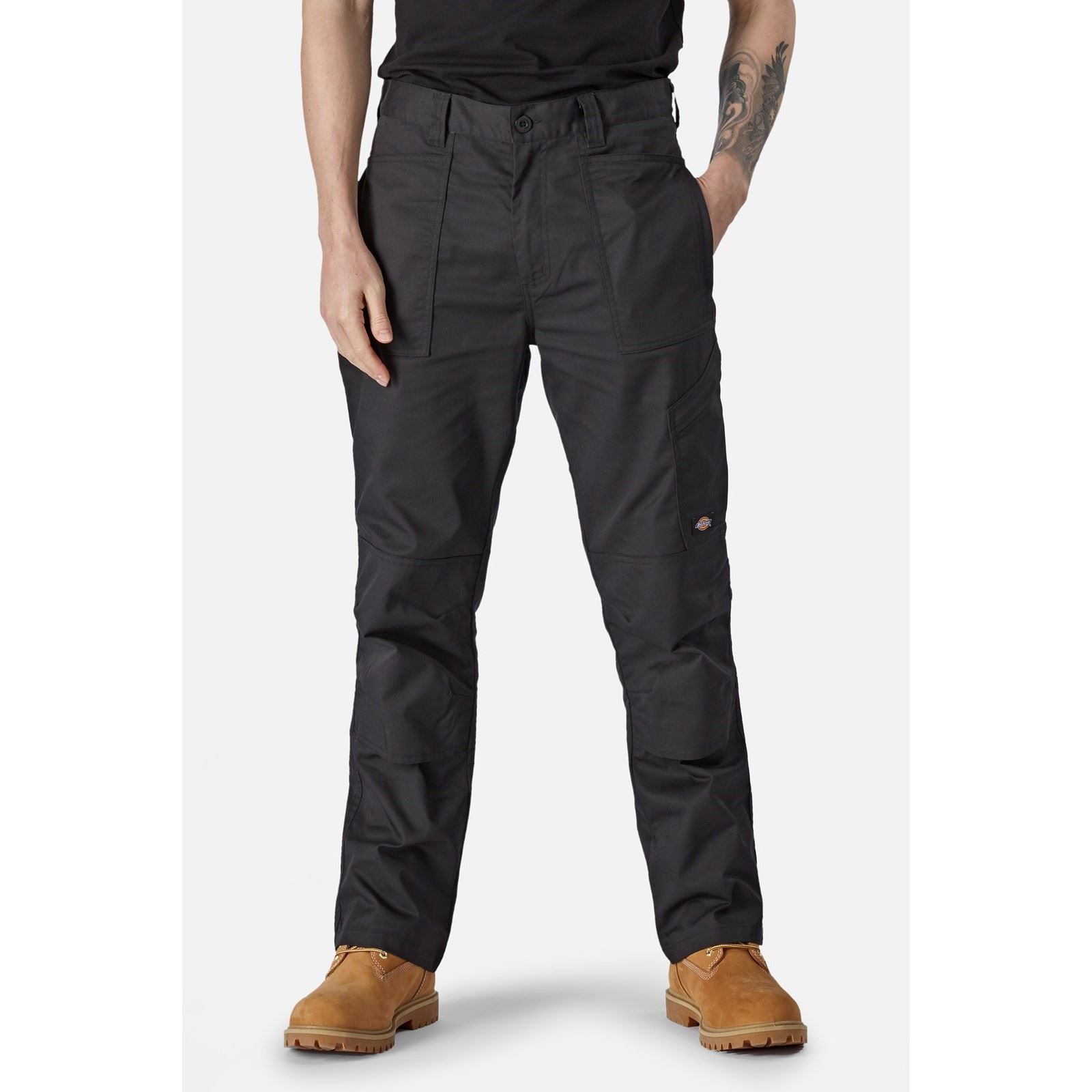 Dickies Action Flex Pantalons De Plein Air Pour Hommes En Polyester Noirs