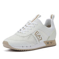 EA7 XK050 Womens White/Oxford Tan/Silver Trainers