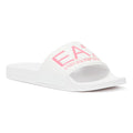 Emporio Armani EA7 Sea World Shiny Womens White / Pink Fluo Slides