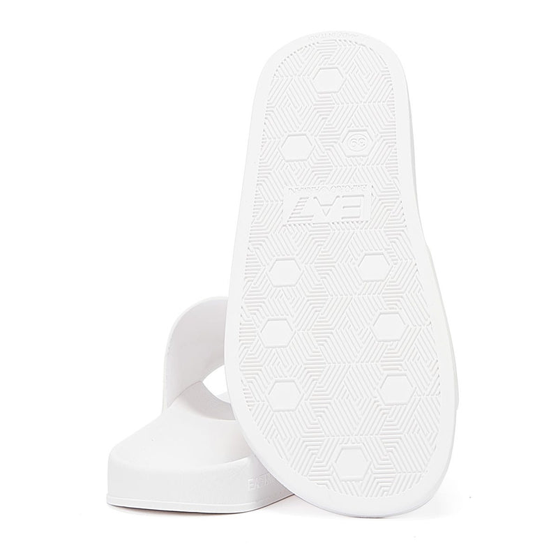 Emporio Armani EA7 Sea World Shiny Womens White / Pink Fluo Slides