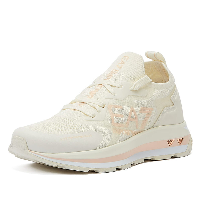 EA7 Altura Knit Womens Tofu / Bisque Trainers