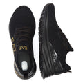 EA7 Crusher Distance Knit Mens Triple Black / Gold Trainers
