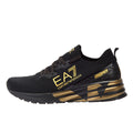 EA7 Crusher Distance Knit Mens Triple Black / Gold Trainers