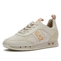 EA7 B&W Suede Womens Moonbeam / Rose Gold Trainers