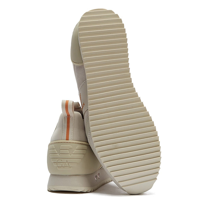 EA7 B&W Suede Womens Moonbeam / Rose Gold Trainers