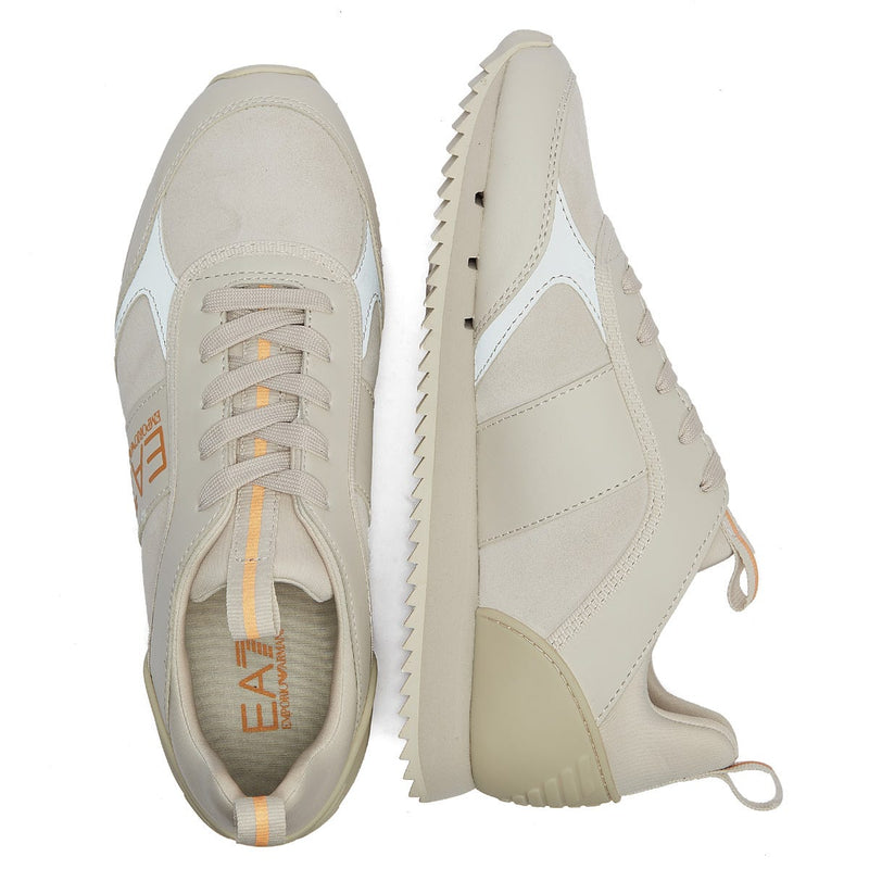 EA7 B&W Suede Womens Moonbeam / Rose Gold Trainers