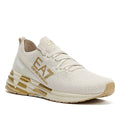 EA7 Crusher Distance Knit Womens Moonbeam / Light Gold Trainers