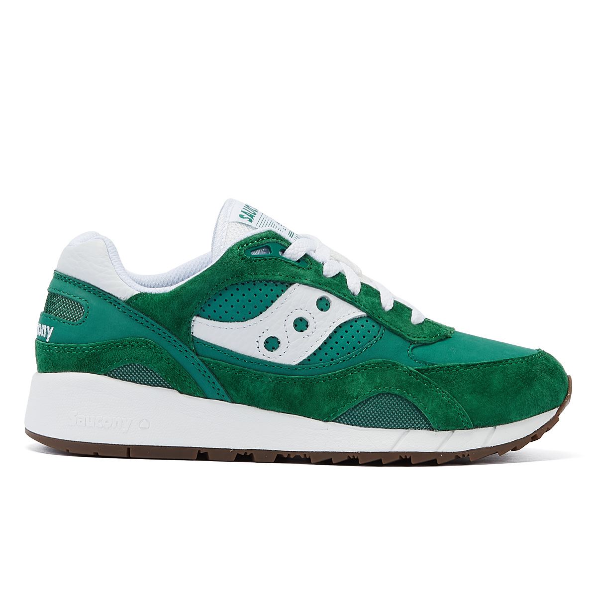 Saucony Shadow 6000 Baskets En Daim Vert/Blanc