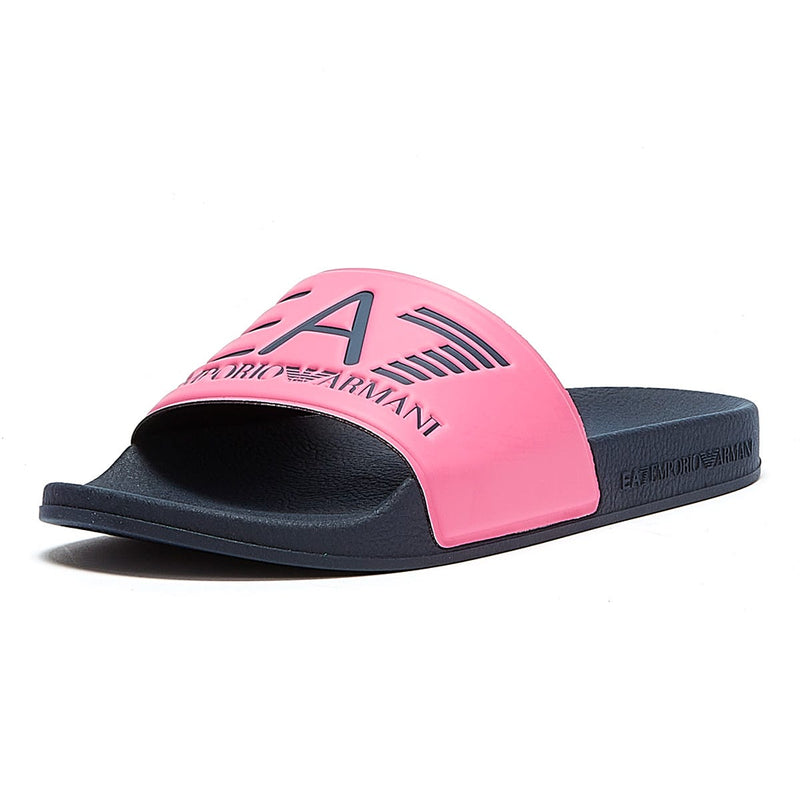 Emporio Armani EA7 Sea World Shiny Womens Rose fluo / Navy Slides