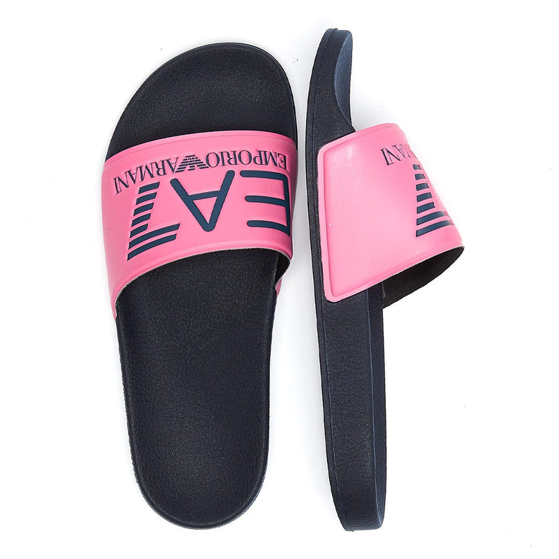 Emporio Armani EA7 Sea World Shiny Womens Rose fluo / Navy Slides
