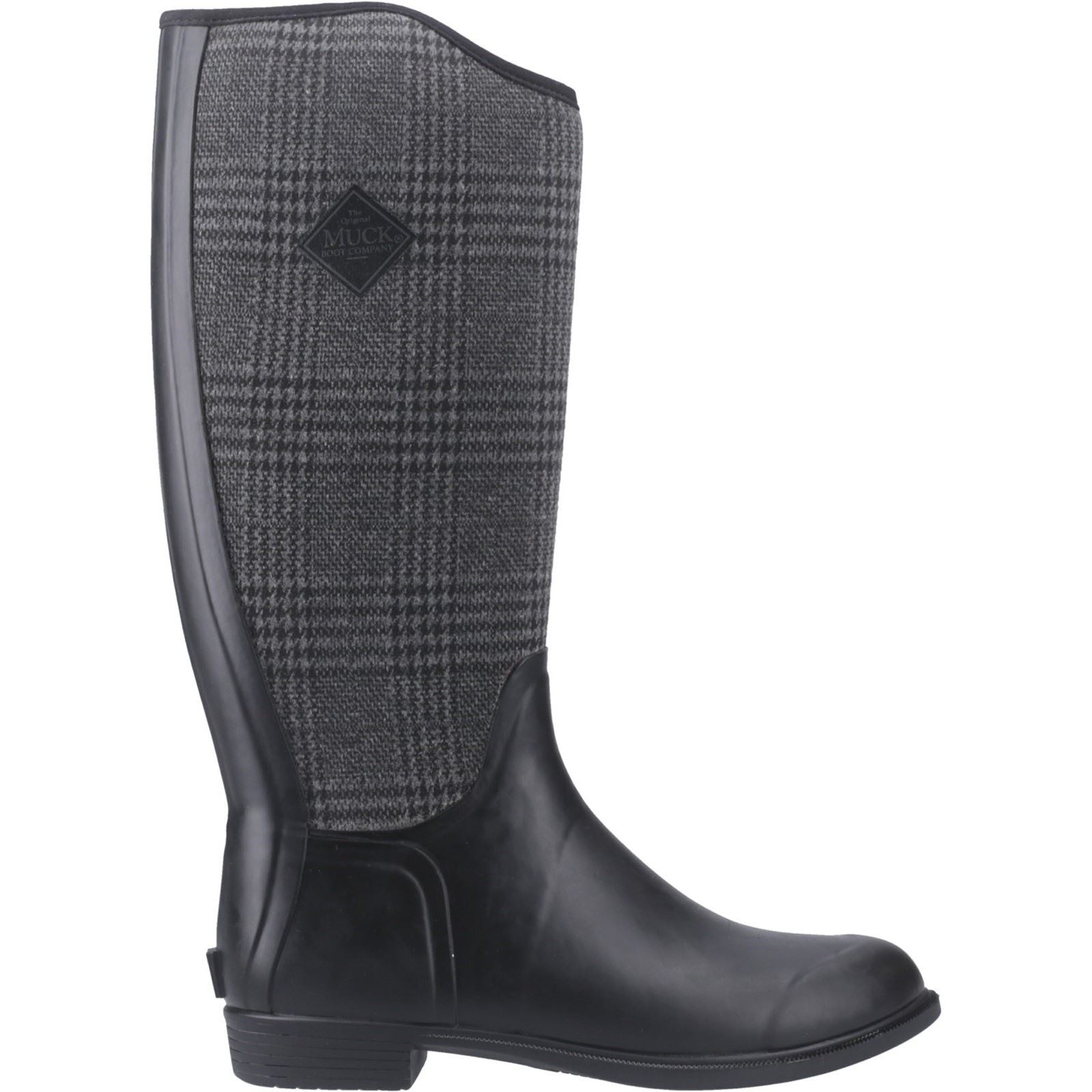 Muck Boots Derby Tall Bottes D'hiver Hautes À Carreaux Noires En Caoutchouc Pour Femme