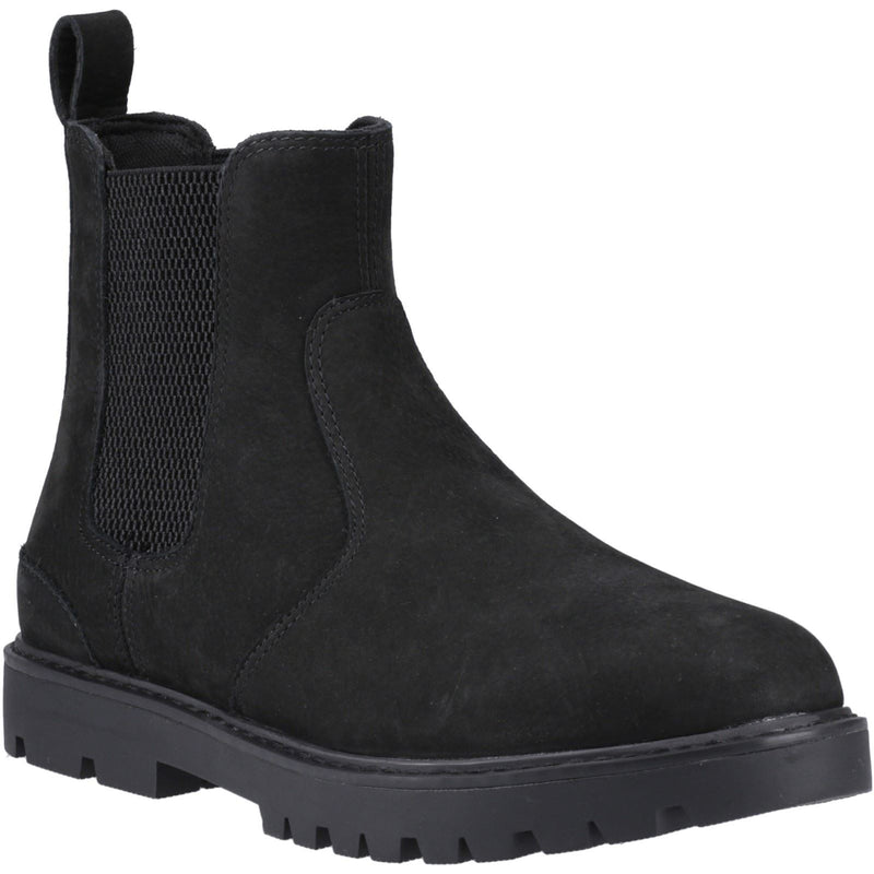 TOMS Griffin Bottes Noires En Cuir Pour Hommes