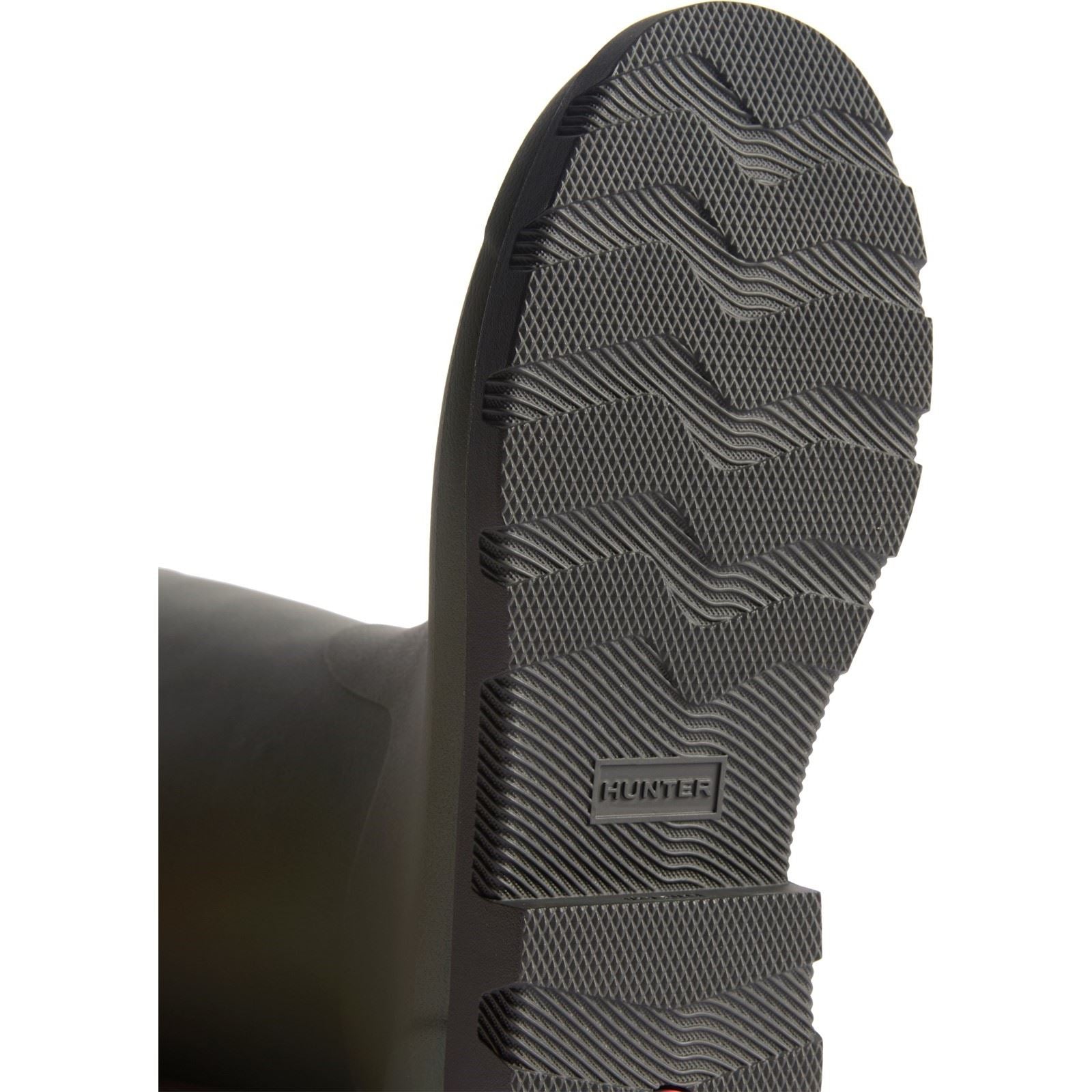 Hunter Field Downpour Bottes De Wellington En Caoutchouc Pour Femmes Vert Olive Foncé/Noir
