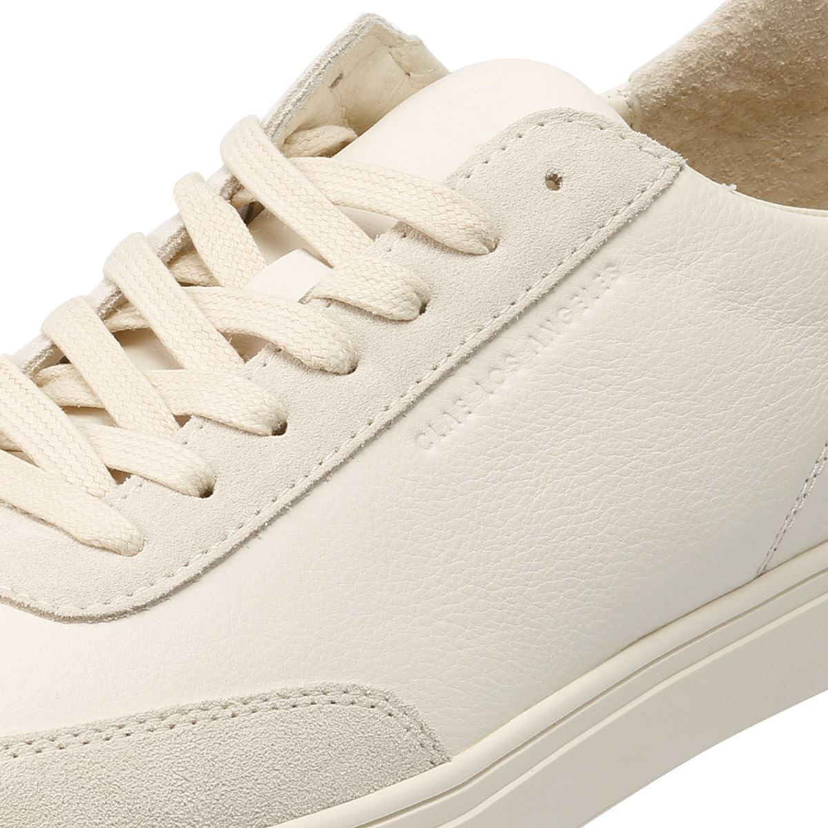 Clae Deane Baskets Blanches En Cuir Pour Hommes