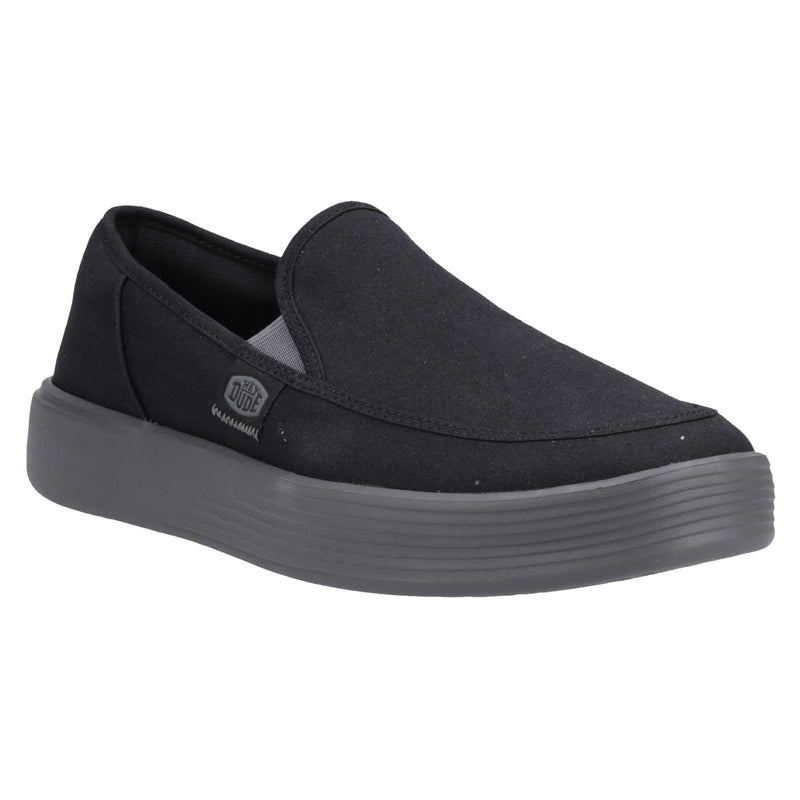 HEYDUDE Sunapee Canvas Mocassins Pour Hommes En Coton 100% Noir / Anthracite