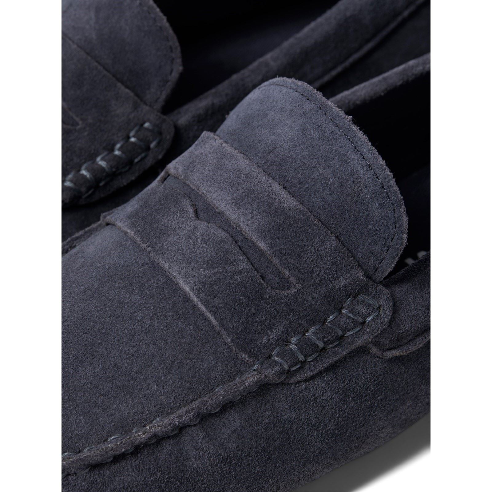 Jack & Jones Jensen Chaussures Mocassins Blazer Bleu Marine Pour Homme En Suède