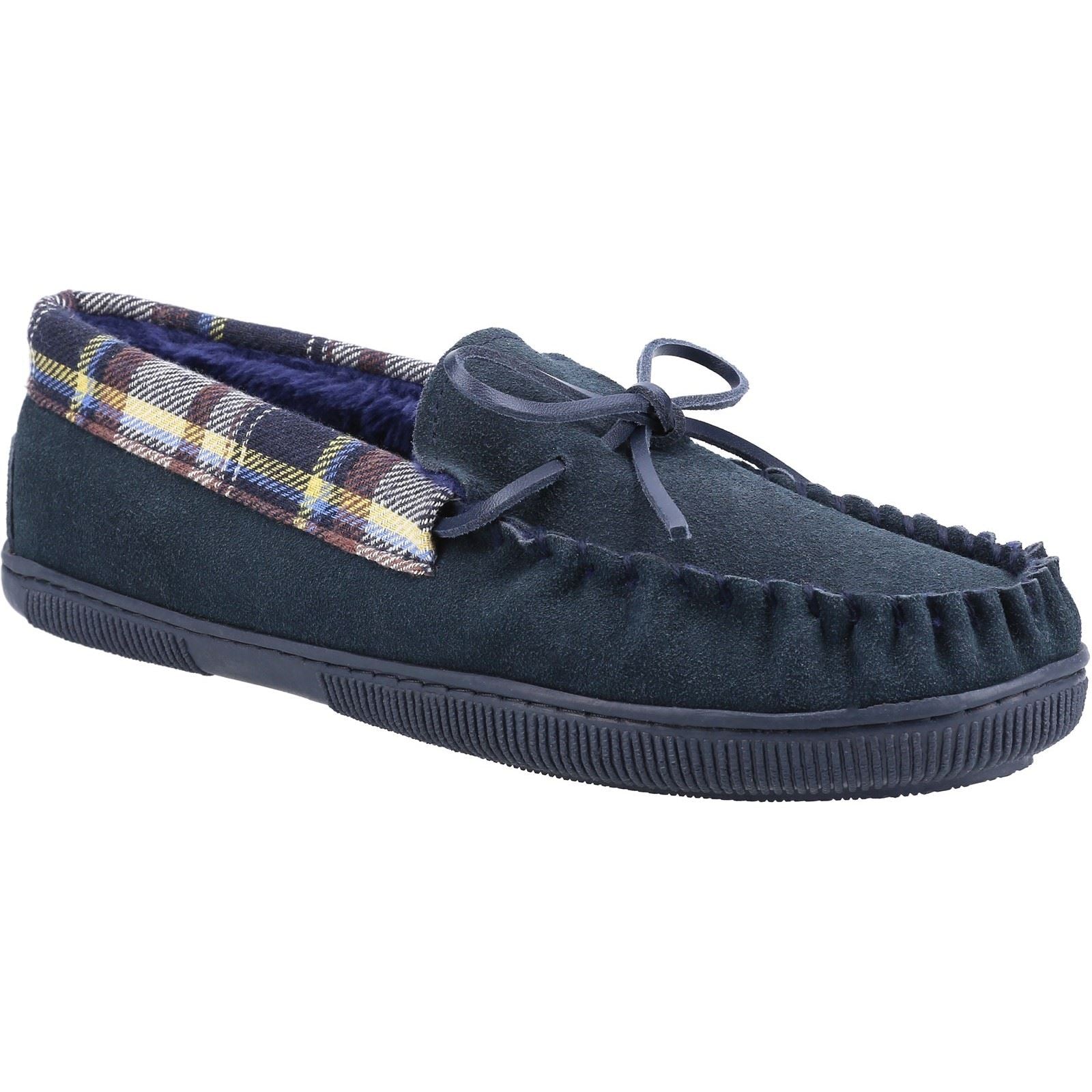 Cotswold Sodbury Chaussons Homme En Daim Bleu Marine