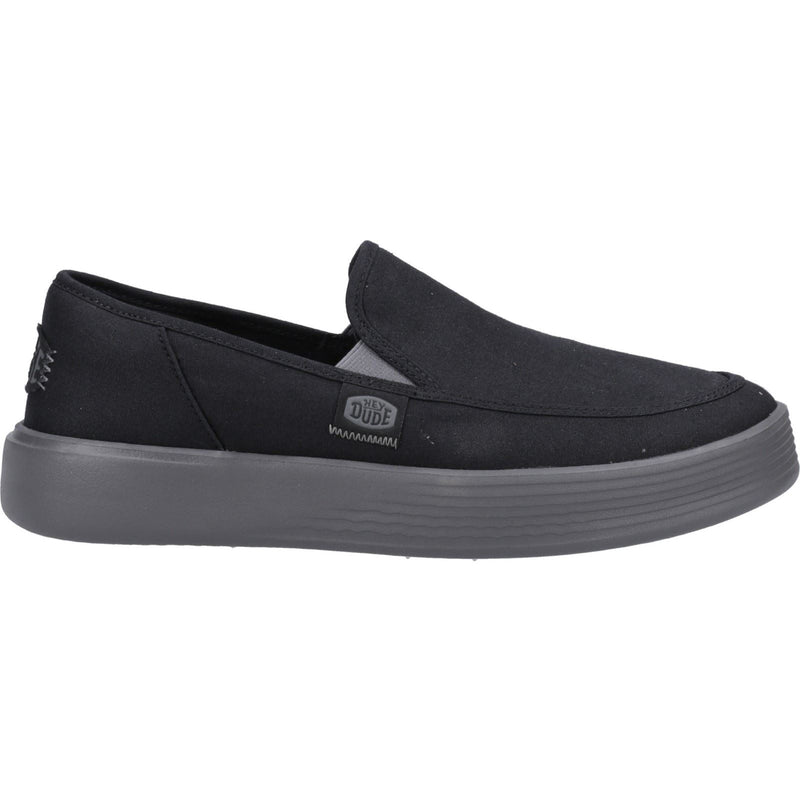 HEYDUDE Sunapee Canvas Mocassins Pour Hommes En Coton 100% Noir / Anthracite