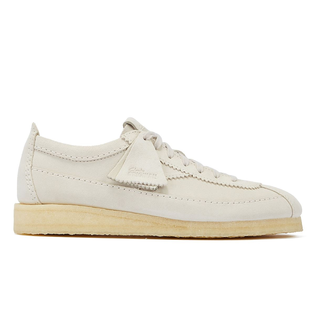 Clarks Originals Wallabee Tor Suede Chaussures Pour Homme Lacées De Couleur Crème