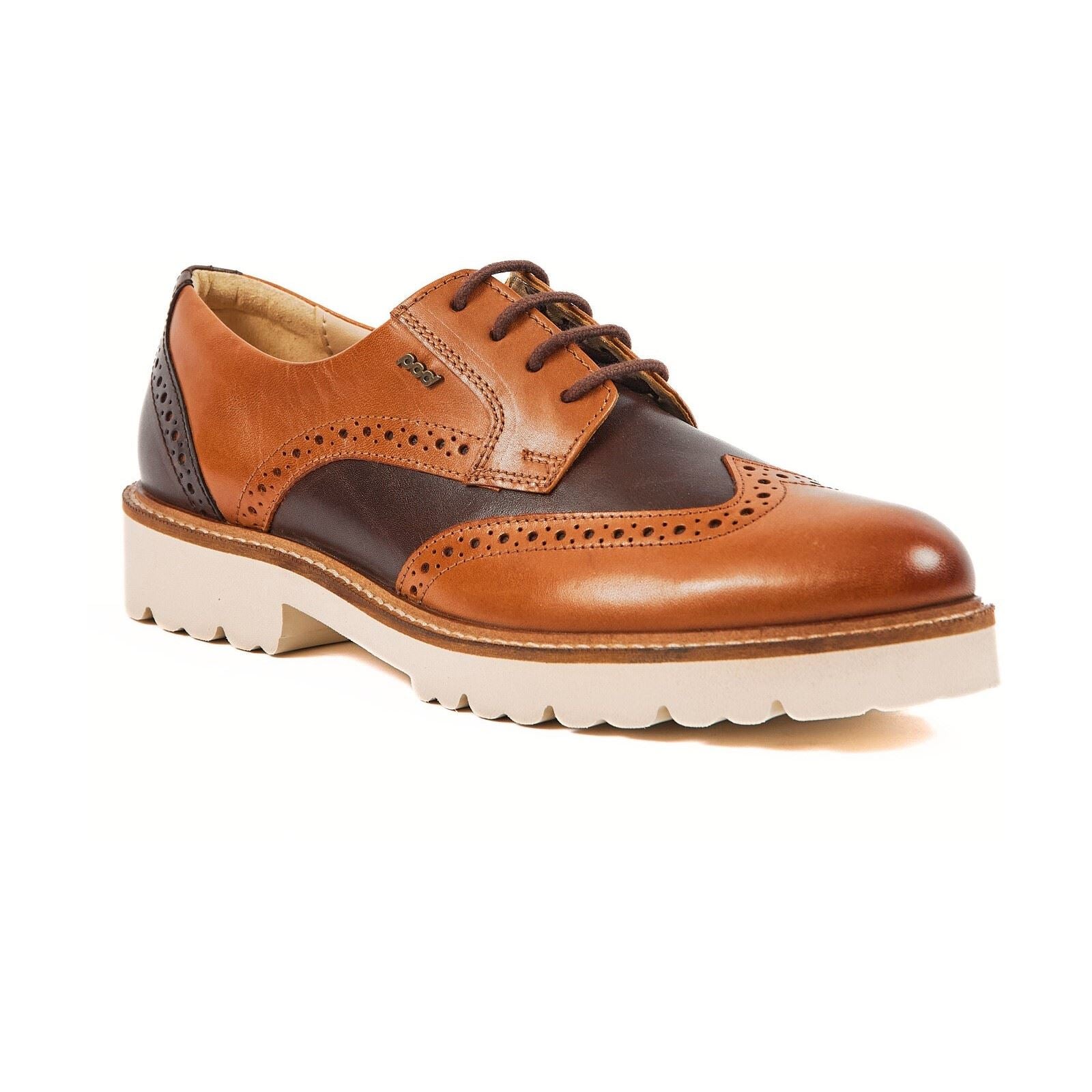 Pod Kortney Chaussures À Lacets En Cuir Pour Femmes, Couleur Tan, À Motifs Multiples.
