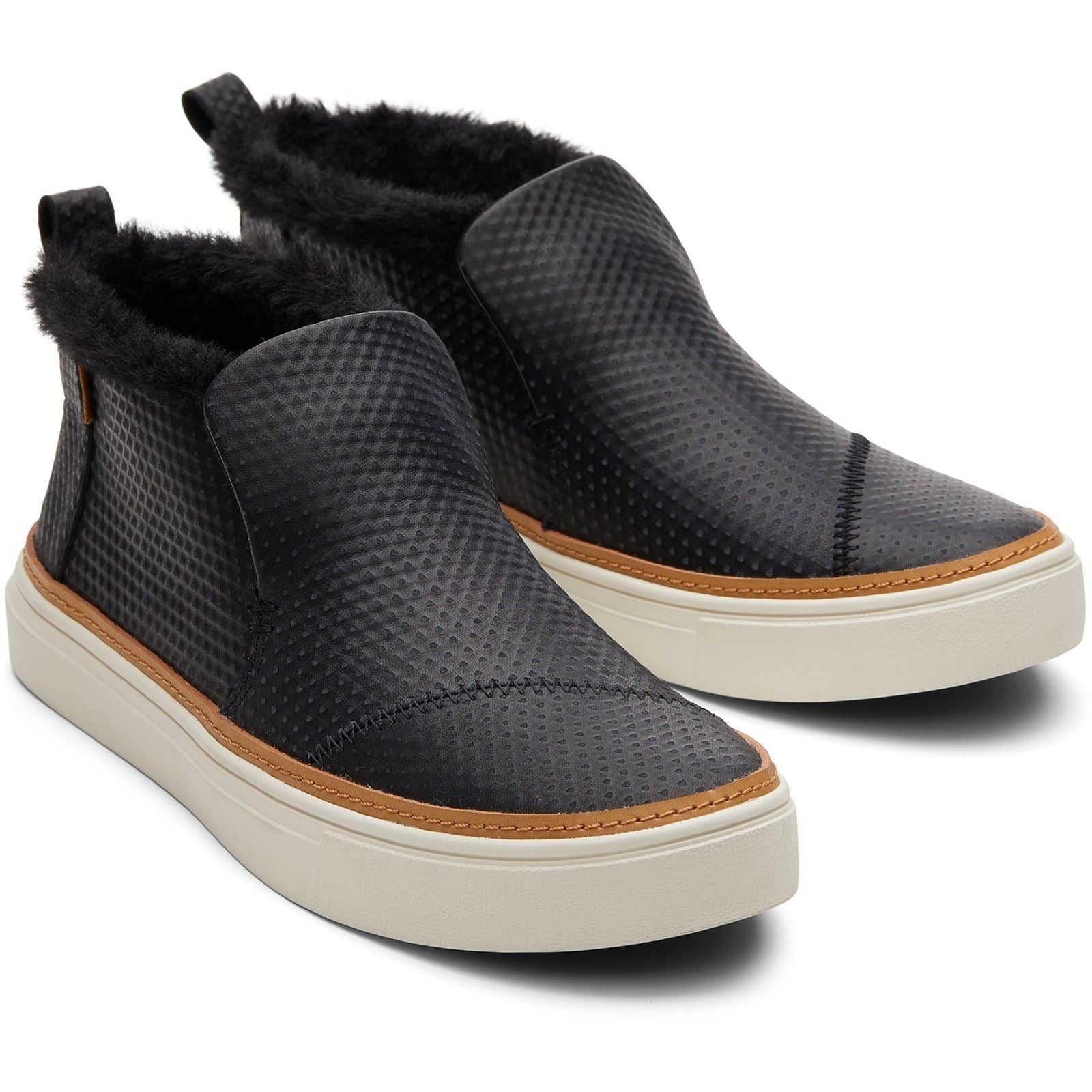 TOMS Paxton Bottes Noires Pour Femmes En Cuir Mélangé