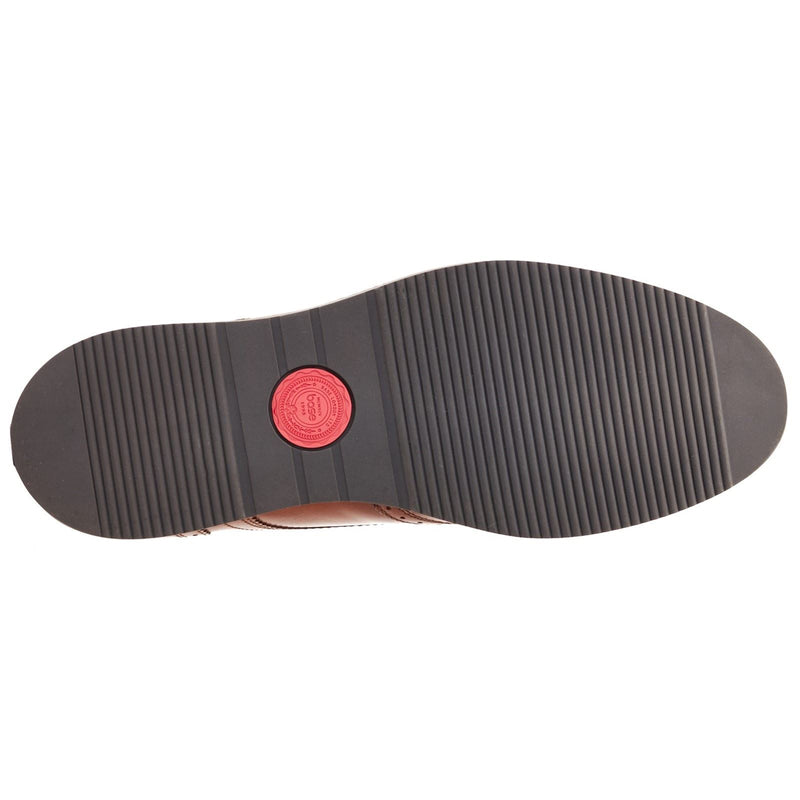 Base London Joe Chaussures Oxford Pour Hommes En Cuir Marron Brûlé